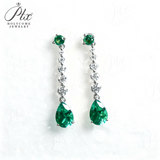 Custom Earrings Lab Grown Gemstones Pear Shape 925 Silver Anniversary Birthday Gift Hypoallergenic No Fade Factory Outlet Charm