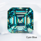 Luxury Multicolor Moissanite Gemstones  Asscher Cut Loose Diamonds  Perfect for Rings Earrings & Pendant Making