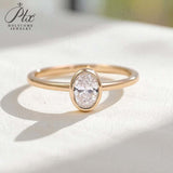Stackable Custom Ring D Color VVS1 Round Pear Moissanite 10K/14K/18K Sparkling Luxury Engagement Jewelry Gifts For Women Men