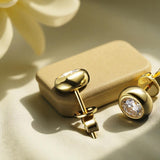 1CT Round Moissanite Diamond Stud Earrings for Women S925 Sterling Silver Earring Wedding Party Fine Jewelry