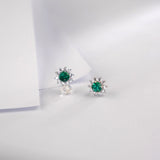 0.8-1.5CT Lab Grown Gemstone Stud Earrings 925 Sterling Silver Material Screw Back Design Suitable for Halloween/Christmas Gifts