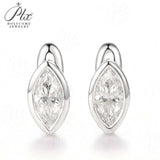 1CT Marquise Earrings D Color Moissanite/Ruby/Colombian 10k 14k S925 Plated Gold Ear Stud for Woman Engagement Christmas Party