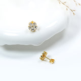 Flower-Shaped Earring Jewelry with Moissanite/Sapphire/Ruby 925 Sterling Silver Plated Screwback Earrings for Women