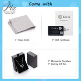 925 Sterling Silver D Color Heart Moissanite Stone Necklace Diamond  Clarity for Women Jewelry Pendant