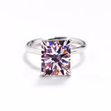 Ruby/Sapphire/ZambiaMoissanite Plated 11-Color Radiant-Cut Ring Classic Ladies' Jewelry Holiday Gift Anti-Allergic