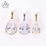 8-16 CT Custom Necklace Pear Cut Moissanite White 925 Sterling Silver Jewelry High-Quality Premium Christmas Gift Hypoallergenic