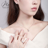 Trillion Cut Halo Triangle Moissanite Jewelry Set Women Only Gifts For Festivals And Anniversaries