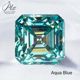 Luxury Multicolor Moissanite Gemstones  Asscher Cut Loose Diamonds  Perfect for Rings Earrings & Pendant Making