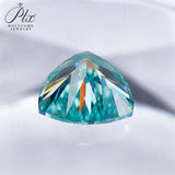 Lab Grown Loose Moissanite Diamond Wholesale Multicolor Trillion Shape VVS1 Clarity for Gemstone Making GRA Certificate Beads