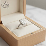 Radiant Cut Ring with 5CT D Color Moissanite Diamond 10k 14k 18K Gold Plated 925 Silver for Women Man Engagement Wedding Jewely