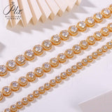 Round Bracelet Adorned with Exquisite Moissanite Accents Women's Style 925 Silver Material FashionableHoliday Gift