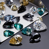 Multicolor Pear Shape Moissanite Diamond Wholesale Loose Stones Lab Grown for Gemstone Charms Engagement Jewelry GRA Certificate