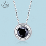 Moissanite  Pendant Luxury 1 Carat VVS1 Rose Gold K Red Color Necklace Clavicle Chain GRA Certified Lab Diamond Women Charms