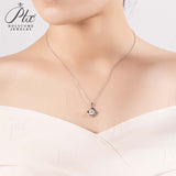 Floral Moissanite 4 Prongs Setting Pendant Necklace Women Only Gifts For Festivals And Anniversaries