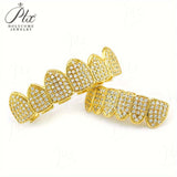 925 Sterling Silver Iced Out Grillz with VVS1 Clarity Diamonds Hip Hop Teeth Grills Jewelry Luxury Fashion Accessory