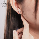 Elk Deer Shape 925 Sterling Silver 0.6CT Round  Moissanite Stud Earrings