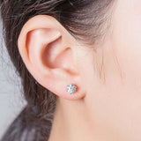 Classic 6 Prong Setting Moissanite Stud Earrings Women Only Gifts For Festivals And Anniversaries