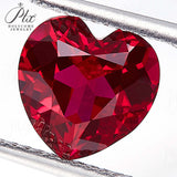 Loose Multi-Size Heart-Shaped Lab-Grown Rubies Exquisite Jewelry Raw Materials Certificate Available