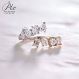 Diamond Ring Various Shapes18K 14K 10K Gold Band Engagement Wedding Band jewelry for Men Women No Fade Hypoallergenic Charm