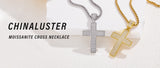 Dazzling Moissanite Hip-hop Cross Necklace - Hypoallergenic Choice for Easter Gifting to Family For Both Men and Women