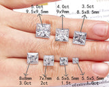 Moissanite Stone Moissanite Stone 0.35ct-5ct Colorful VVS1 Princess Shape Excellent Beads For Women's Jewelery Diamond Ring