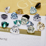 Lab Grown Loose Moissanite Diamond Wholesale Multicolor Trillion Shape VVS1 Clarity for Gemstone Making GRA Certificate Beads