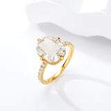 Cushion-Cut Moissanite Ice-Flake Cut Ring 10K/14K/18K Gold Classic Design Sparkling Engagement & Wedding Jewelry Gift