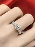 6 Prong Setting Round Moissanite Starlight Queen Pavé Ring