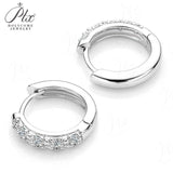 Earrings 925 Sterling Sliver Plated White Gold 2.78g D Color VVS1 Moissanite Hoop Earrings For Women Wedding Birthday Jewelry