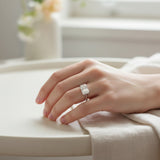 2ct Radiant Moissanite Ring High-Flash Center Stone Classic Minimalist Style Wedding Engagement Band Gift for Her