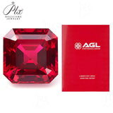 Multi-Size Asscher-Cut Lab-Grown Rubies Exquisite Jewelry DIY Raw Materials First Choice For Gifts