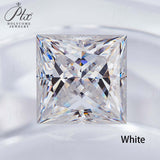 Moissanite Stone Moissanite Stone 0.35ct-5ct Colorful VVS1 Princess Shape Excellent Beads For Women's Jewelery Diamond Ring