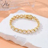 Opal Bracelet 925 Sterling Silver 2/3/4/5mm White/Blue Color Simple Classic Women Chain Jewelry Advanced Jewelry Charms Elegant