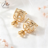 Lab Grown Diamond Earrings Set 18K Solid Gold Fine Jewelry Cushion Cut 1CT 2CT 4CT D VVS Lab Created Diamond Earrings Factory Direct Sale Daily Wear Fashion Jewelry Ideal Gift for Women