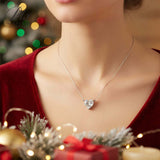 Love Heart Necklace with1/2/3CT D Color Moissanite S925 Plated White Yellow Rose Gold Chain for Woman Engagement Chrisrmas Charm