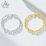 Clasp Bracelet with 1.2mm D Color Round Moissanite S925 Silver Plated Chain for Man Minimalist Delicate Jewelry Gift Daily