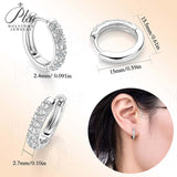 Earrings 925 Sterling Sliver Plated White Gold 2.78g D Color VVS1 Moissanite Hoop Earrings For Women Wedding Birthday Jewelry