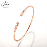 Open Bracelet 925 Sterling Silver with Moissanite Round Cut VVS1 Stones Sparkling Jewelry Gift for Women’s Special Occasions