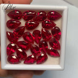 Multi-Size Pear-Cut Lab-Grown Ruby Wholesale Which Can Be Used As DIY Jewelry Raw Materials Such As Rings Earrings Necklaces Etc