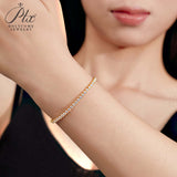 Adjustable 3-4mm Moissanite Bracelet Women's Style 925 Silver Fashionable and Popular Holiday Gift Anniversary Gift