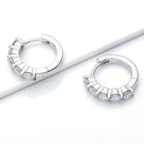 1CT Customize Earrings Moissanite Lab Grown Emerald/Ruby/Sapphire 925 Silver Hypoallergenic Factory Direct Sales for Women Gift