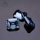 Wholesale Price Moissanite Stone Emerald Cut D Color Blue Green  VVS1 with GRA Certificate 0.5ct-10ct Gemstones