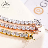 6.5mm Tennis Bracelet/Necklace Exquisite D-Color Moissanite Unisex Elegant Jewelry Anniversary Gift Allergy-Resistant