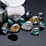 Multicolor Pear Shape Moissanite Diamond Wholesale Loose Stones Lab Grown for Gemstone Charms Engagement Jewelry GRA Certificate