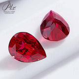 Multi-Size Pear-Cut Lab-Grown Ruby Wholesale Which Can Be Used As DIY Jewelry Raw Materials Such As Rings Earrings Necklaces Etc