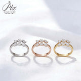 1.8CT Moissanite Pear Cut Minimalist Open Ring White Gold Yellow Gold Rose Gold Radiant Light Women Fine Jewelry