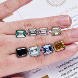 Wholesale Price Moissanite Stone Emerald Cut D Color Blue Green  VVS1 with GRA Certificate 0.5ct-10ct Gemstones