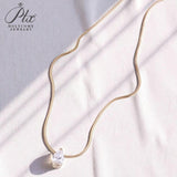 10K 14K 18K Yellow Gold Snake Chain Necklace 2CT Pear Cut Lab Diamond Pendant Necklace Custom Birthday Anniversary Gift