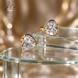 Exquisite Lab Grown Diamond Earrings New Arrival Design 10K/14K/18K Solid Yellow Gold Heart Cut 2ct DEF VVS Minimalist Stud Earrings for Women Hypoallergenic for Daily Wear Factory Direct Supply