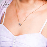 Round 6.5mm Pear 7×9mm Moissanite Diamond Necklace 3EX Hearts and Arrows  VVS1 D Color Ruby Sapphire  Columbia Emerald  Fancy Color Moissanite  Gift